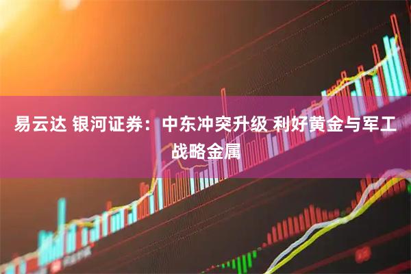 易云达 银河证券：中东冲突升级 利好黄金与军工战略金属