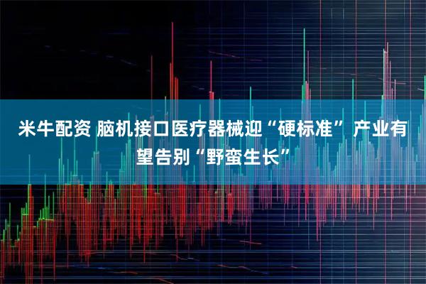 米牛配资 脑机接口医疗器械迎“硬标准” 产业有望告别“野蛮生长”