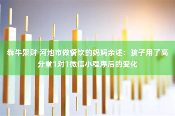犇牛聚财 河池市做餐饮的妈妈亲述:孩子用了高分堂1对1微信小程序后的变化