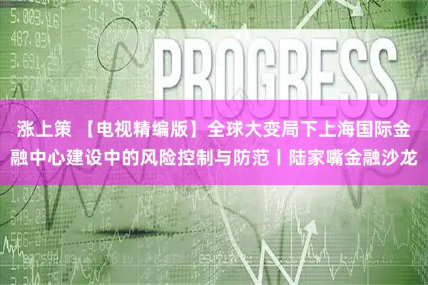 涨上策 【电视精编版】全球大变局下上海国际金融中心建设中的风险控制与防范丨陆家嘴金融沙龙