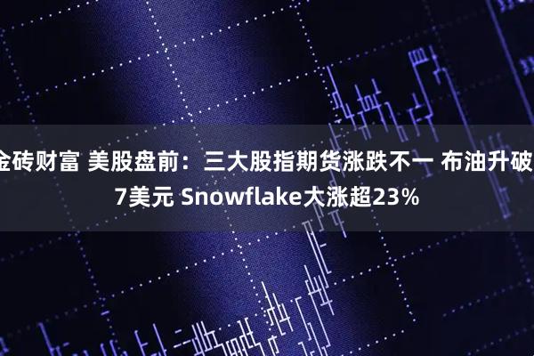 金砖财富 美股盘前:三大股指期货涨跌不一 布油升破97美元 Snowflake大涨超23%